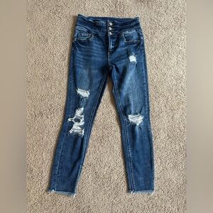 Trendy Distressed Denim Skinny Jeans